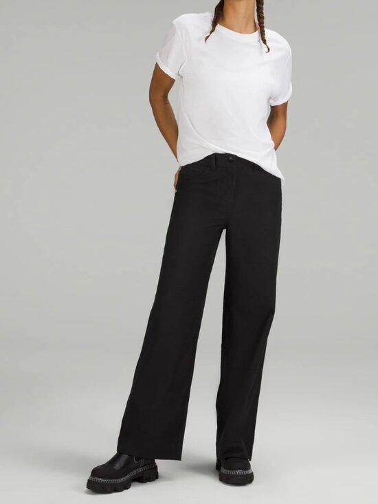 lululemon athletica Pants - LULULEMON City Sleek 5 Pocket High-Rise Wide-Leg Pant Full Length SIZE 25